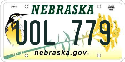 NE license plate UOL779