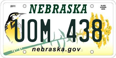 NE license plate UOM438