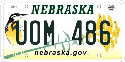 NE license plate UOM486