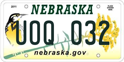 NE license plate UOQ032