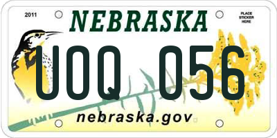 NE license plate UOQ056