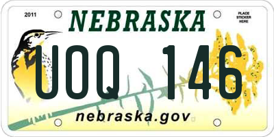NE license plate UOQ146
