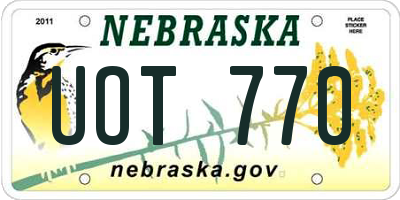 NE license plate UOT770