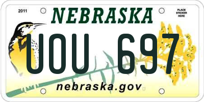 NE license plate UOU697