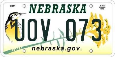 NE license plate UOV073