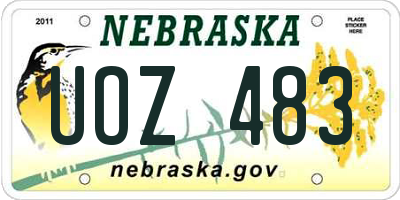 NE license plate UOZ483