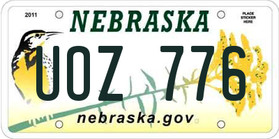 NE license plate UOZ776