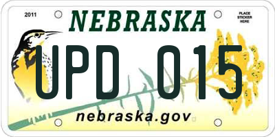 NE license plate UPD015