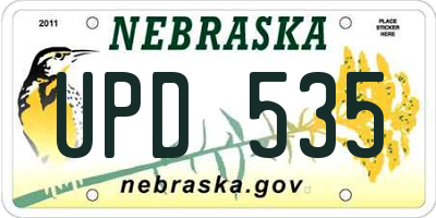 NE license plate UPD535
