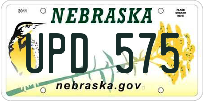NE license plate UPD575
