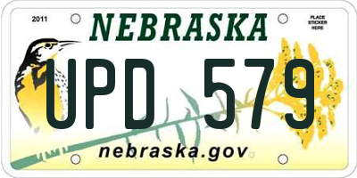 NE license plate UPD579