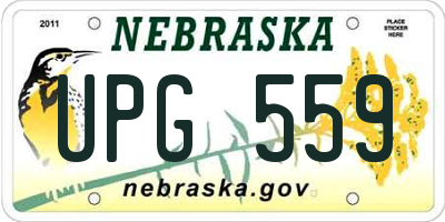 NE license plate UPG559