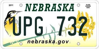 NE license plate UPG732