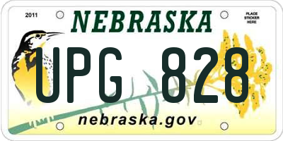 NE license plate UPG828