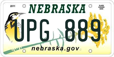 NE license plate UPG889