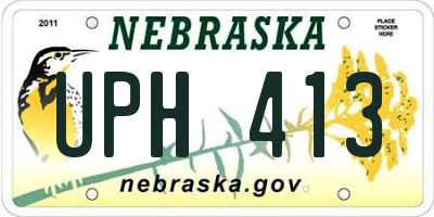 NE license plate UPH413