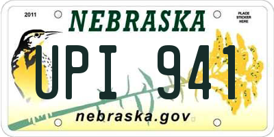 NE license plate UPI941