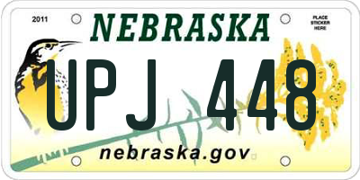 NE license plate UPJ448