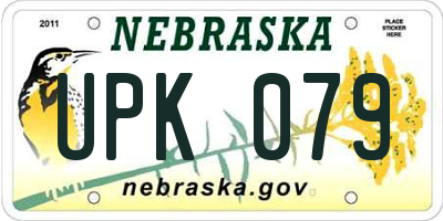 NE license plate UPK079