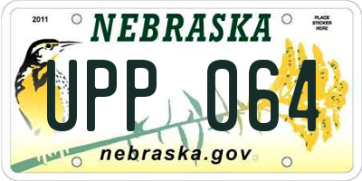 NE license plate UPP064