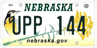 NE license plate UPP144