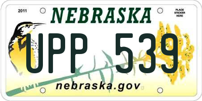 NE license plate UPP539