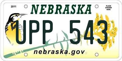 NE license plate UPP543