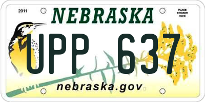 NE license plate UPP637