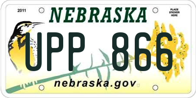NE license plate UPP866