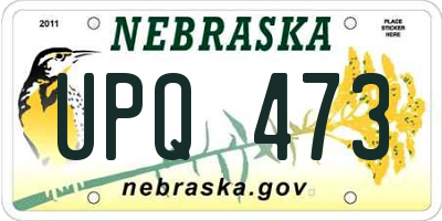 NE license plate UPQ473