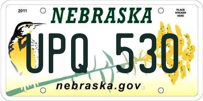 NE license plate UPQ530