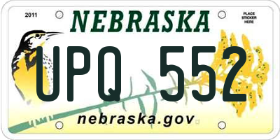 NE license plate UPQ552