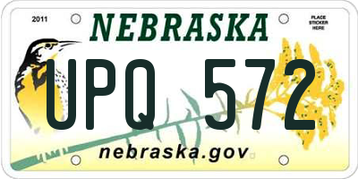 NE license plate UPQ572