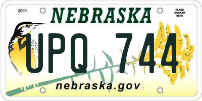 NE license plate UPQ744
