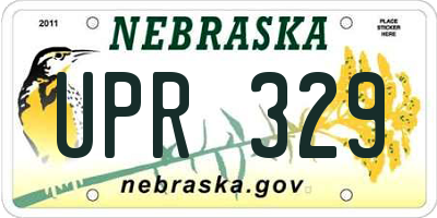 NE license plate UPR329