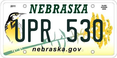 NE license plate UPR530