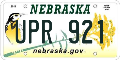NE license plate UPR921