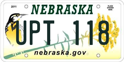 NE license plate UPT118