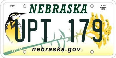 NE license plate UPT179