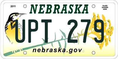 NE license plate UPT279