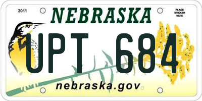 NE license plate UPT684