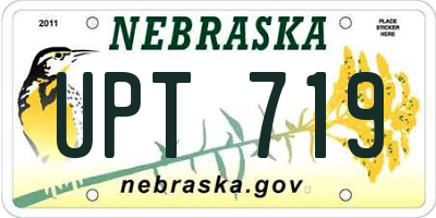 NE license plate UPT719