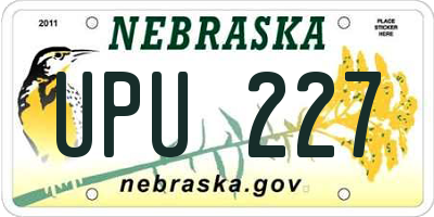 NE license plate UPU227