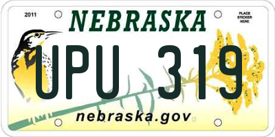 NE license plate UPU319