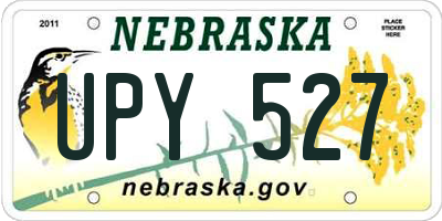 NE license plate UPY527