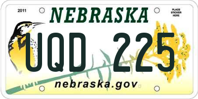 NE license plate UQD225