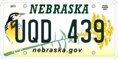 NE license plate UQD439