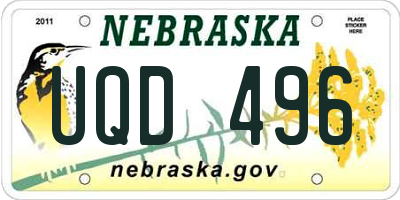 NE license plate UQD496