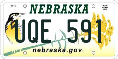 NE license plate UQE591