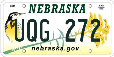 NE license plate UQG272